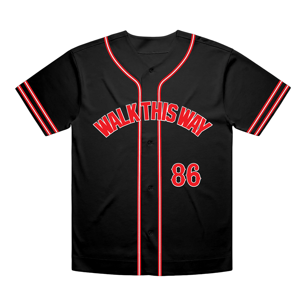 Aerosmith X RUN DMC Walk This Way Baseball Jersey Front