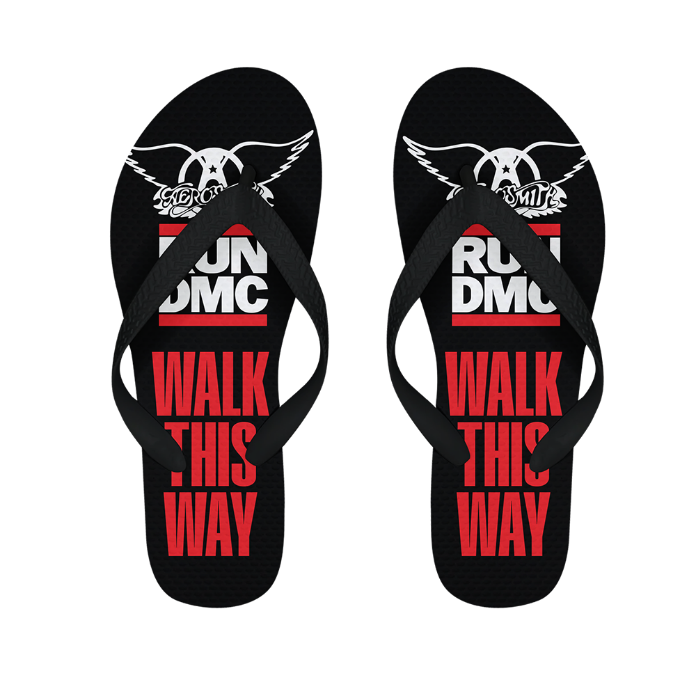 Aerosmith X RUN DMC Walk This Way Flip Flops